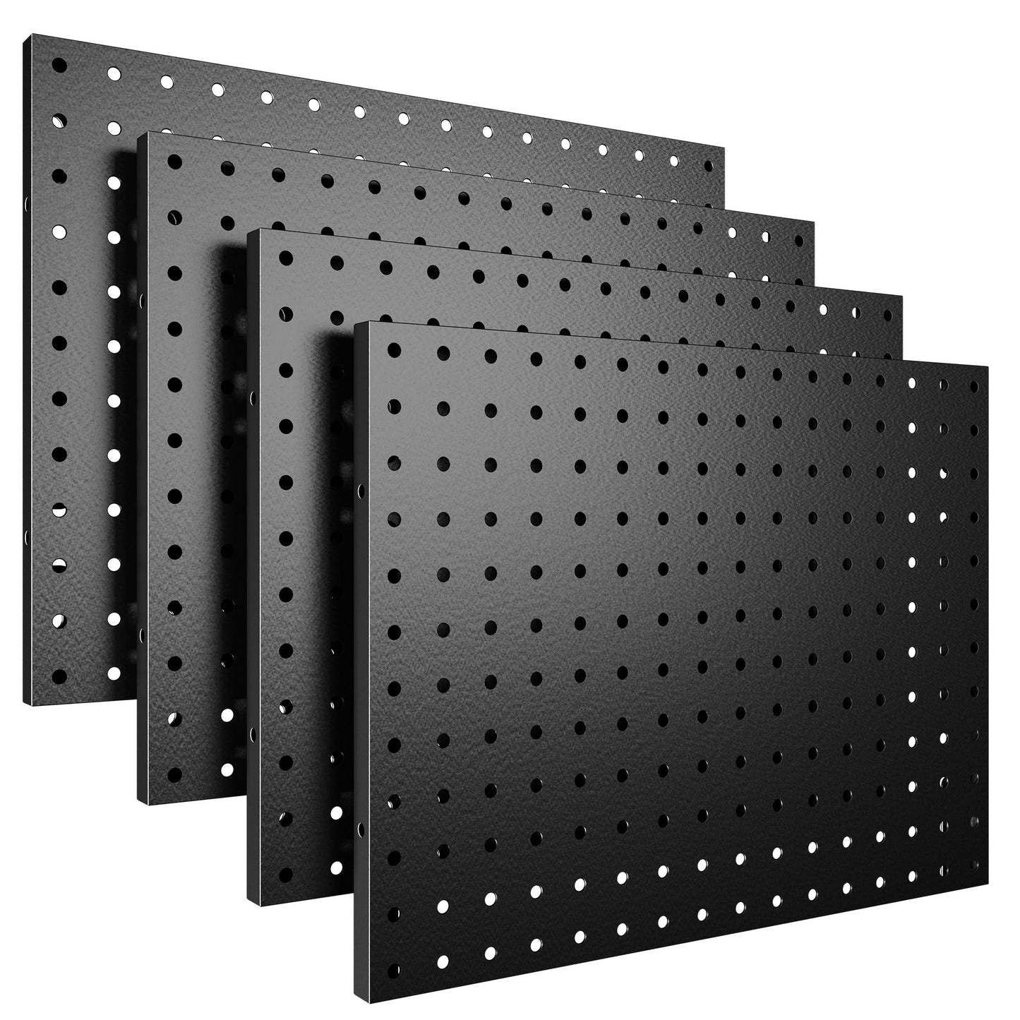 Spampur Peg Board, 4 Pack Metal Pegboard Panels Black Pegboards Wall Organizer, Tools Pegboard Storage System for Workbench, Garage Tool Storage, Office Organization, Wall Home, Craft Room