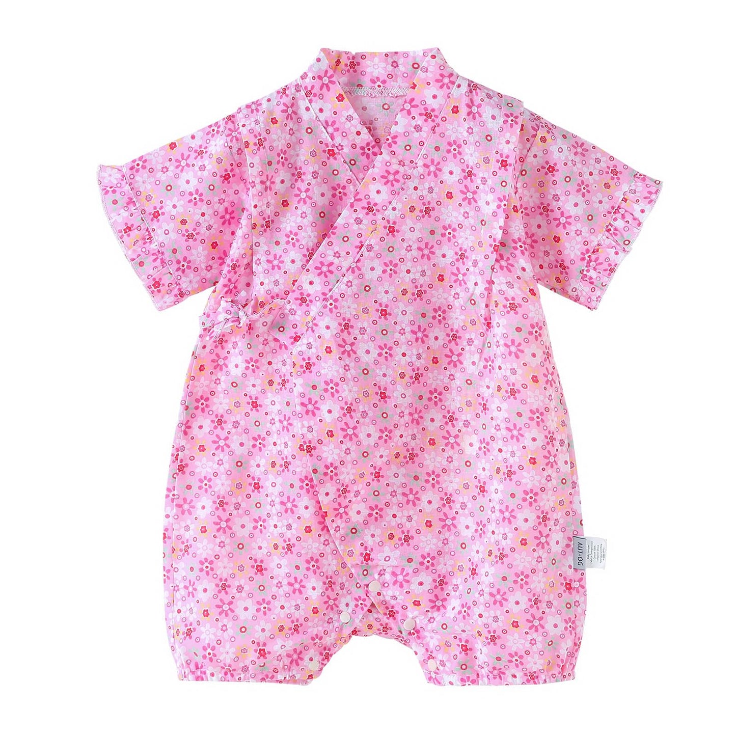 PAUBOLI Baby Romper Kimono Robe Cotton Japanese Pajamas (06, 3-9 months)
