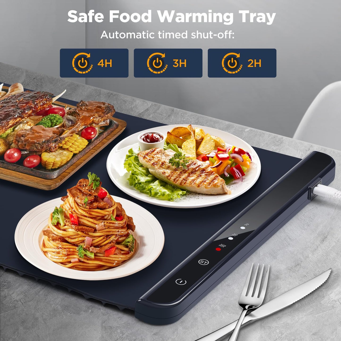 Food Warming Tray, Silicone Warming Pads for Food, Heating Pad for Food, Warming Plates to Keep Food Warm