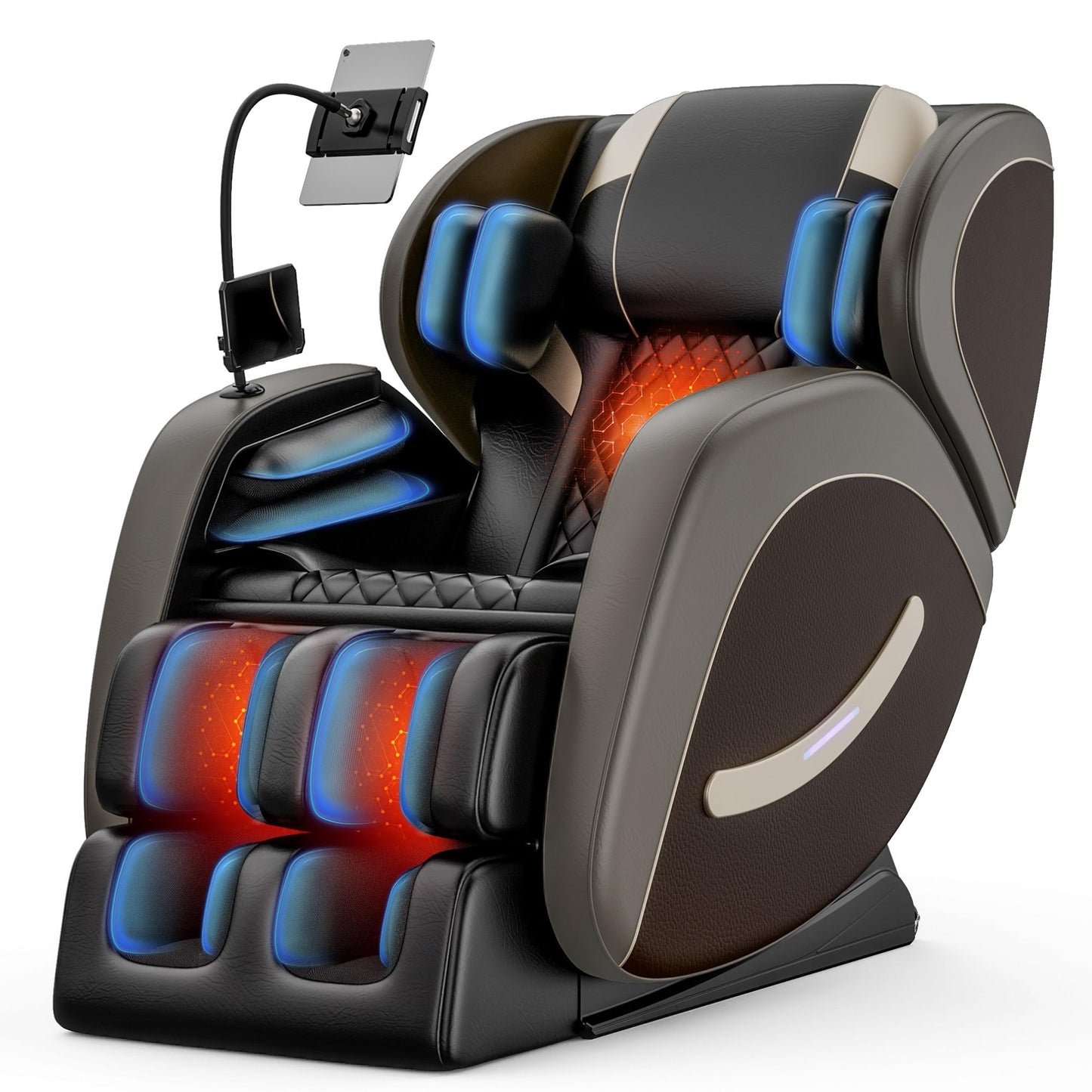 Massage Chair Full Body, Zero Gravity Massage Chair w/ Heat & Foot Roller, Airbags for Shoulders Arms Calves, 6 Massage Rollers,