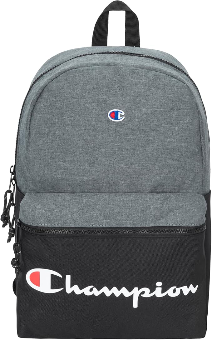 Champion unisex adult Manuscript Backpacks, Heather Grey, One Size US