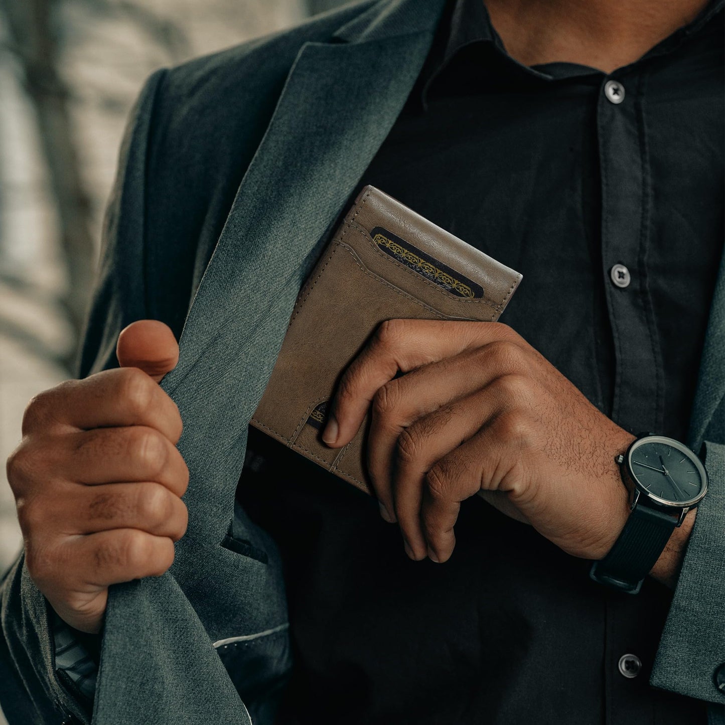 furid Card Wallet For Men Slim: Smart Rfid Minimalist Front Pocket Pop Up Wallet with ID Window - Gifts for Husband Father at Birthday Anniversary