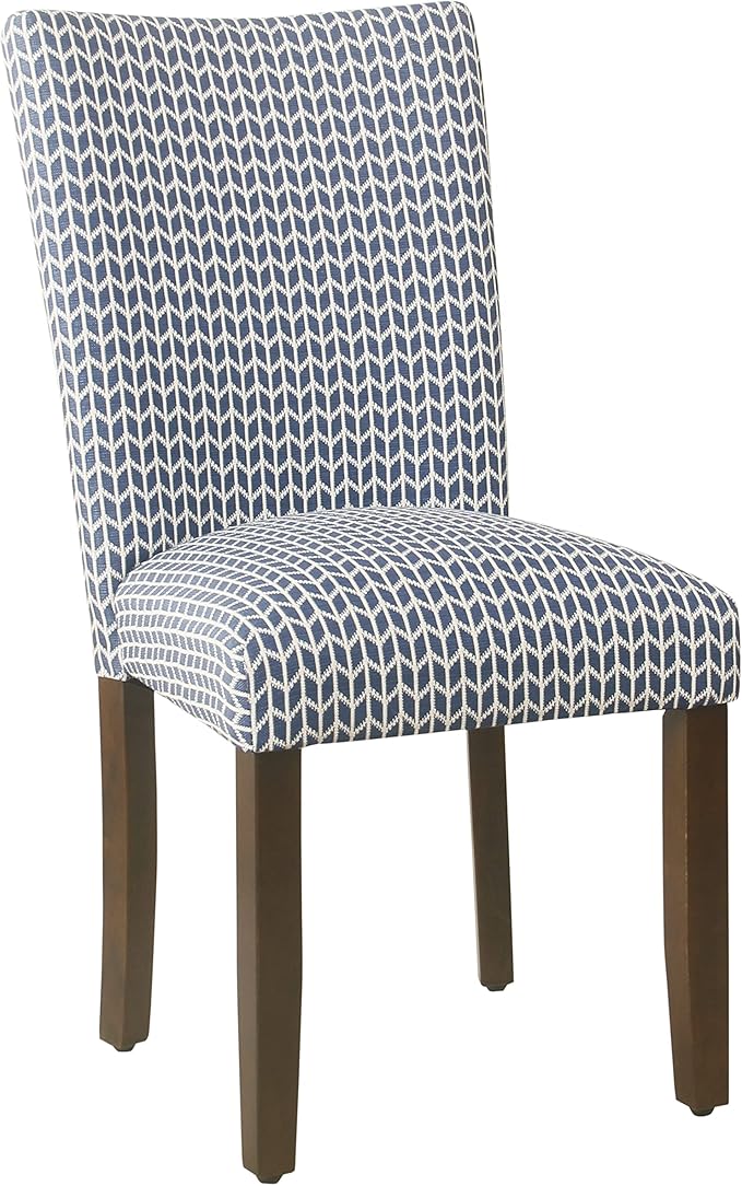 HomePop Classic Parsons Dining Chair - Blue Geometric (Set of 2)