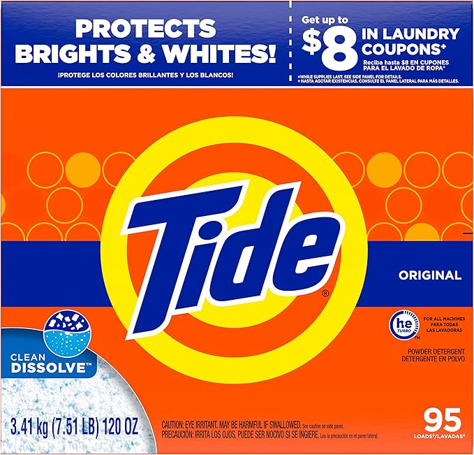 Tide Powder Laundry Detergent, Original, 95 loads, 120 oz