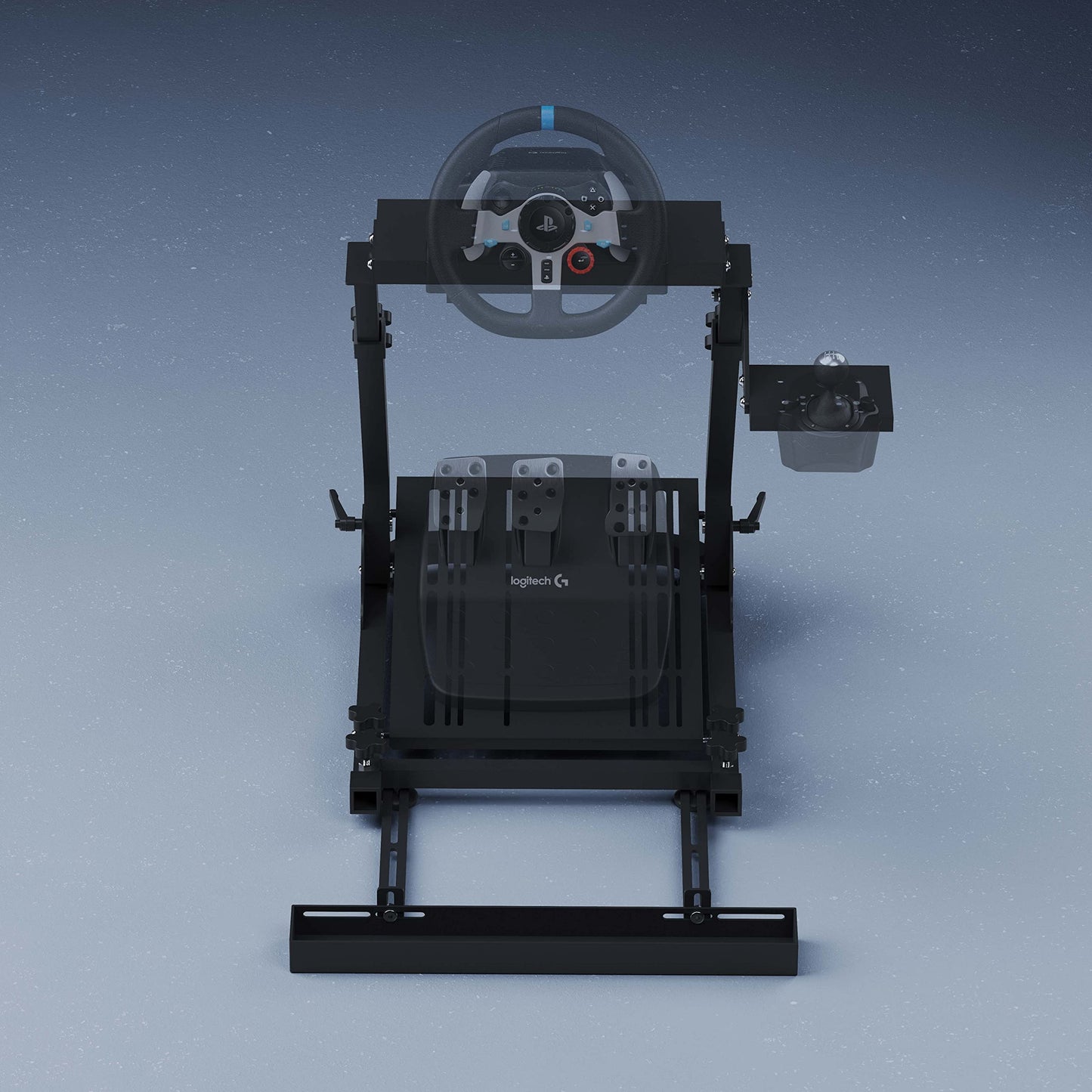 GT OMEGA Classic Wheel Stand - Compatible with Logitech G923, G29, & G920 and Thrustmaster T300, T500, TX & TH8A, Comes with a Chair Link
