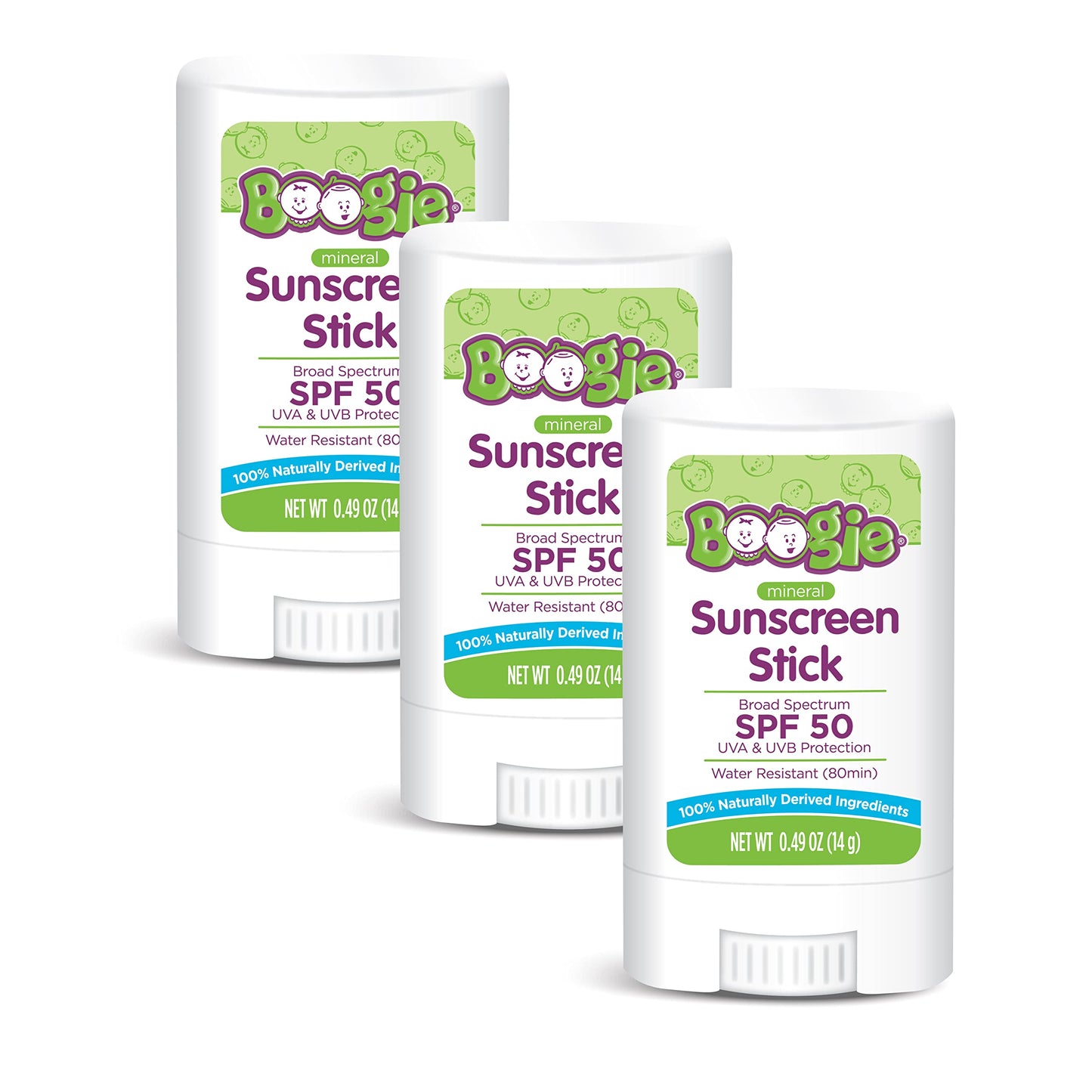Baby Sunscreen Stick by Boogie, Mineral Sunscreen SPF 50, Travel Size Sunblock for Kids, FSA/HSA Eligible, Zinc Oxide, Water Res