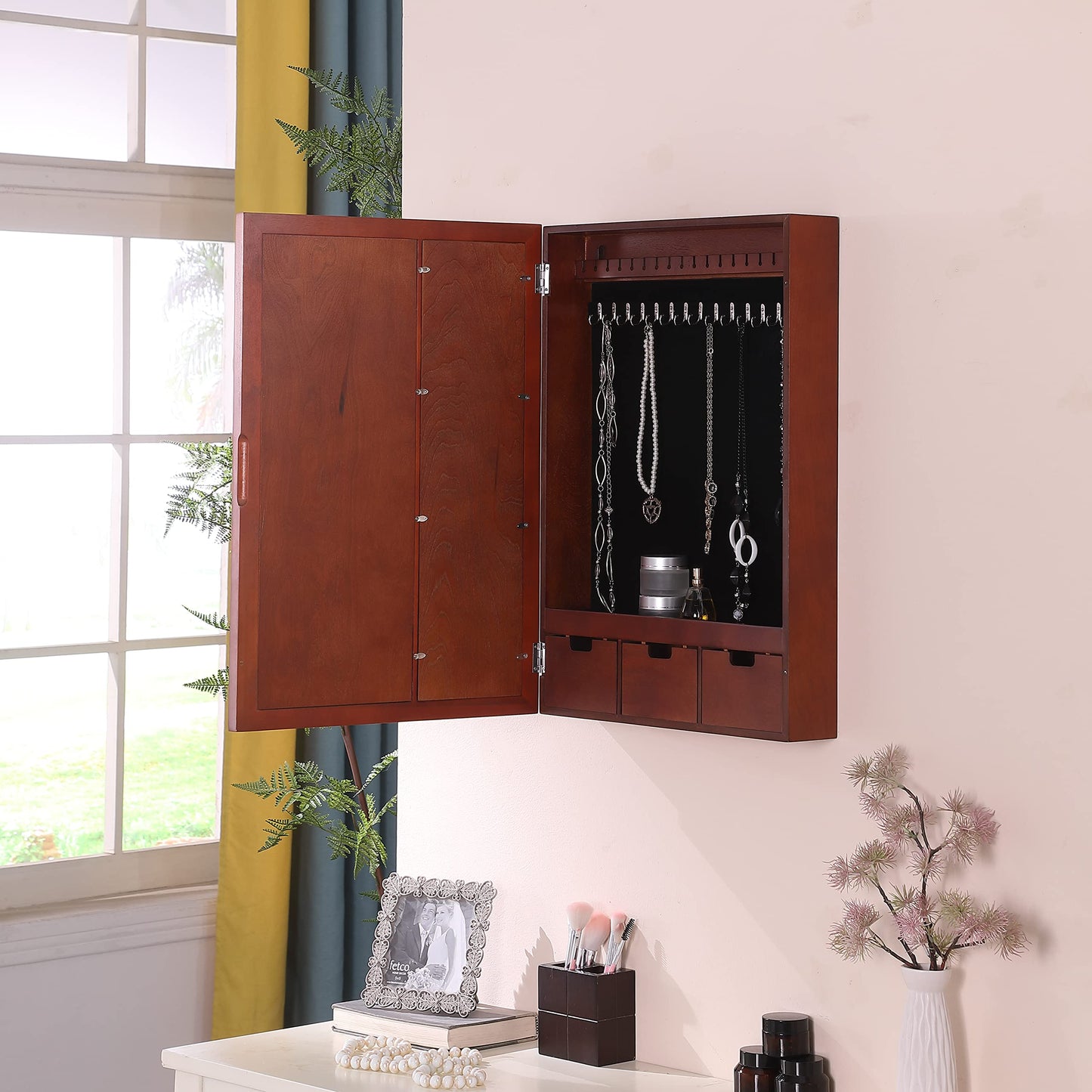 Proman Products Jewelry Armorie, Mahogany (WM16680)