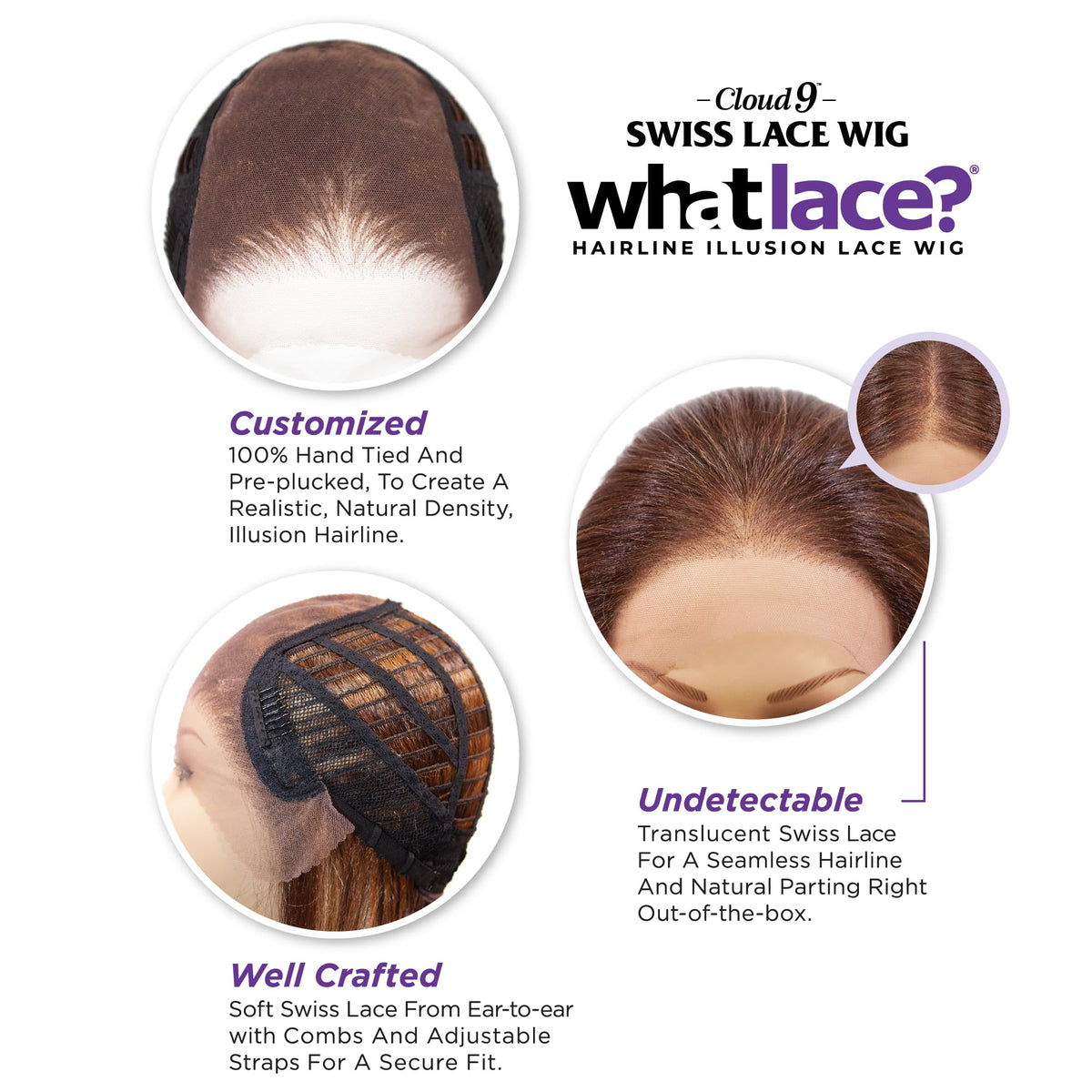Sensationnel What Lace 13X6 Wigs - Perla Lacefrontal Hand Tied Glueless Synthetic With Natural Density Preplucked Hairline (1 JE