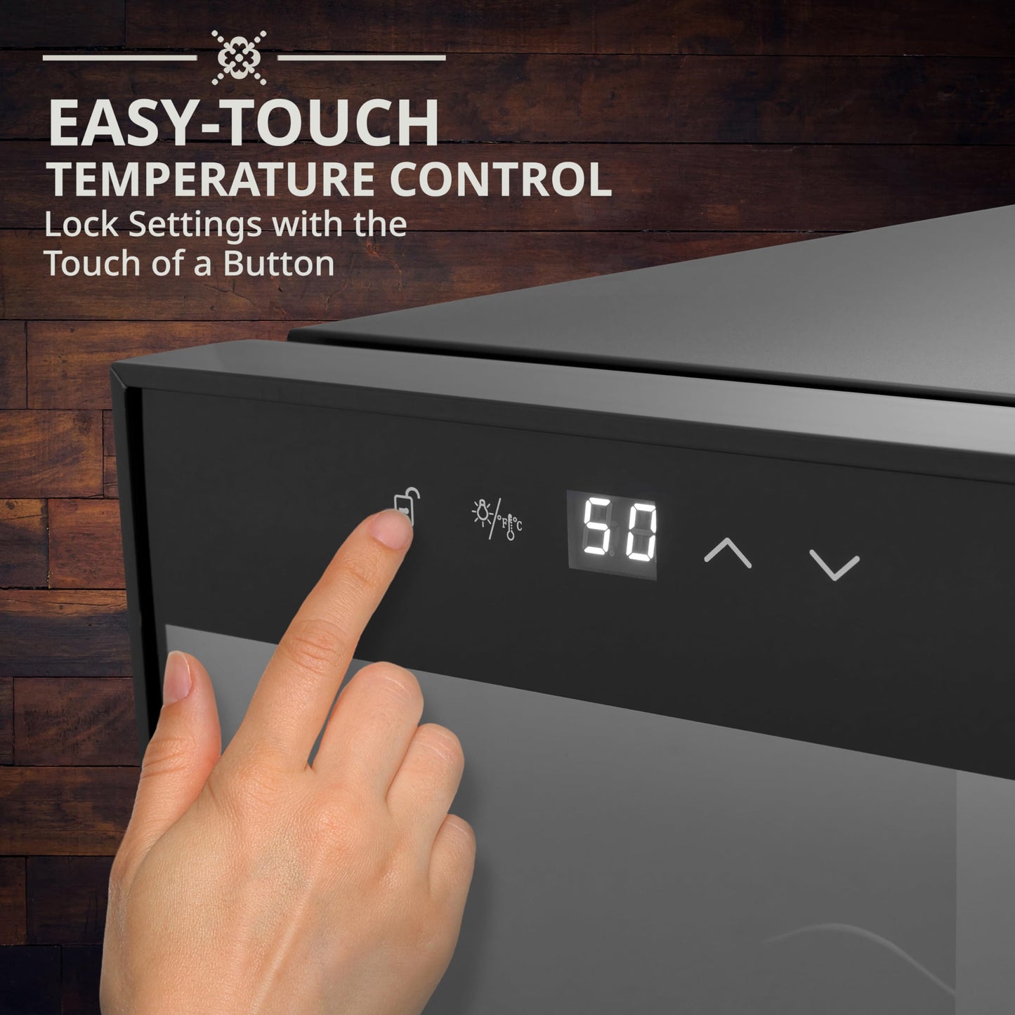Ivation 8 Bottle Red And White Wine Thermoelectric Wine Cooler/Chiller Counter Top Wine Cellar with Digital Temperature Display, Freestanding Refrigerator Smoked Glass Door Quiet Operation Fridge