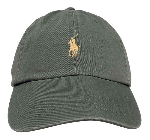 Polo Ralph Lauren Men's Cotton Chino Ball Cap (One Size, Denim Green (Cream Pony))