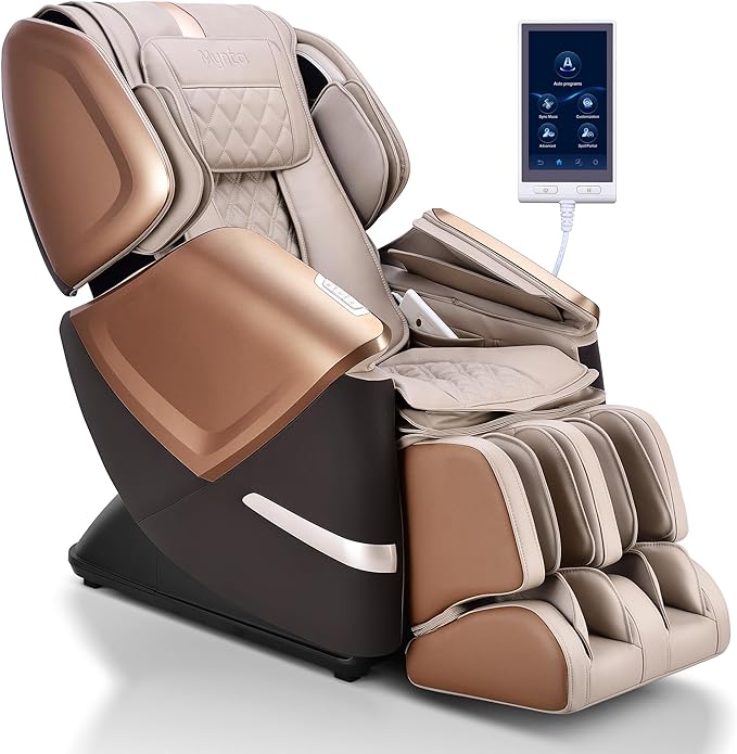 MYNTA 2025 4D Massage Chair for Full Body, 4D+2D Dual Mechanism with Waist & Shawl Heating, Zero Gravity Recliner Foot & C...