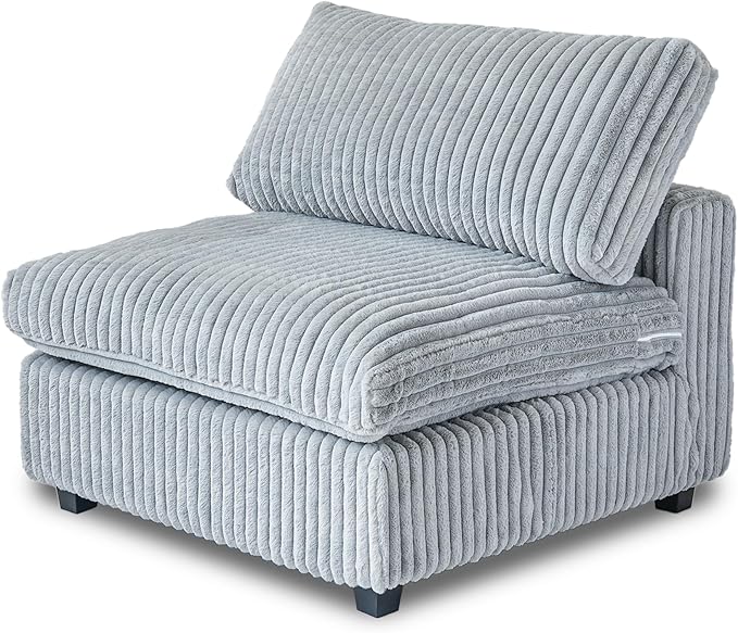 WJShome Cloud Modular Sectional Sofa, Plush Sofas for Living Room,39.37inch Middle Seater,Grey