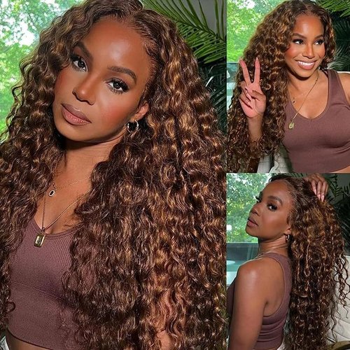 Condescension Human Hair Bundles 20 22 24 Inch Chocolate Brown P4/30 Jerry Curly Bundles Human Hair 100% Unprocessed Soft Sewn In Hair with Double Weft for Black Women