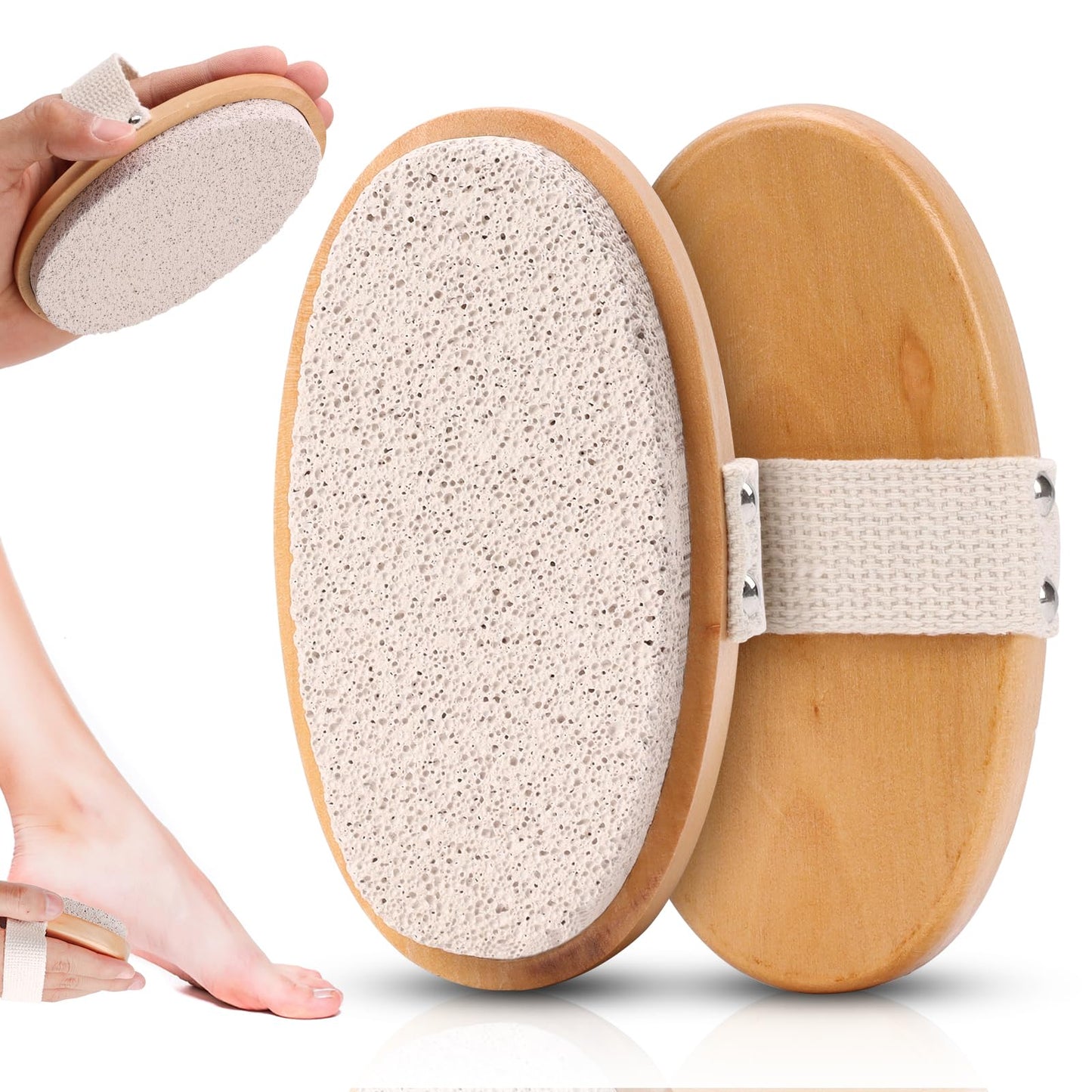 1 Pcs Pumice Stone for Feet with Handle Foot Scrubber Dead Skin Callus Remover Heel Scraper Pedicure Tool for Feet Hands Shower