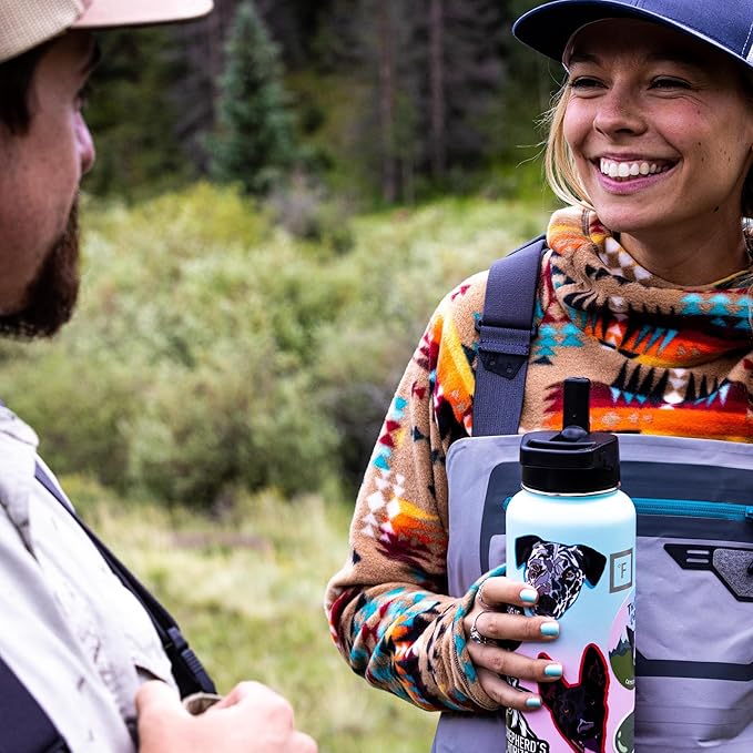 IRON °FLASK Camping & Hiking Hydration Flask with Straw, Wide Mouth Insulated Stainless Steel Sports Water Bottle - 64 oz Cashmere Cream