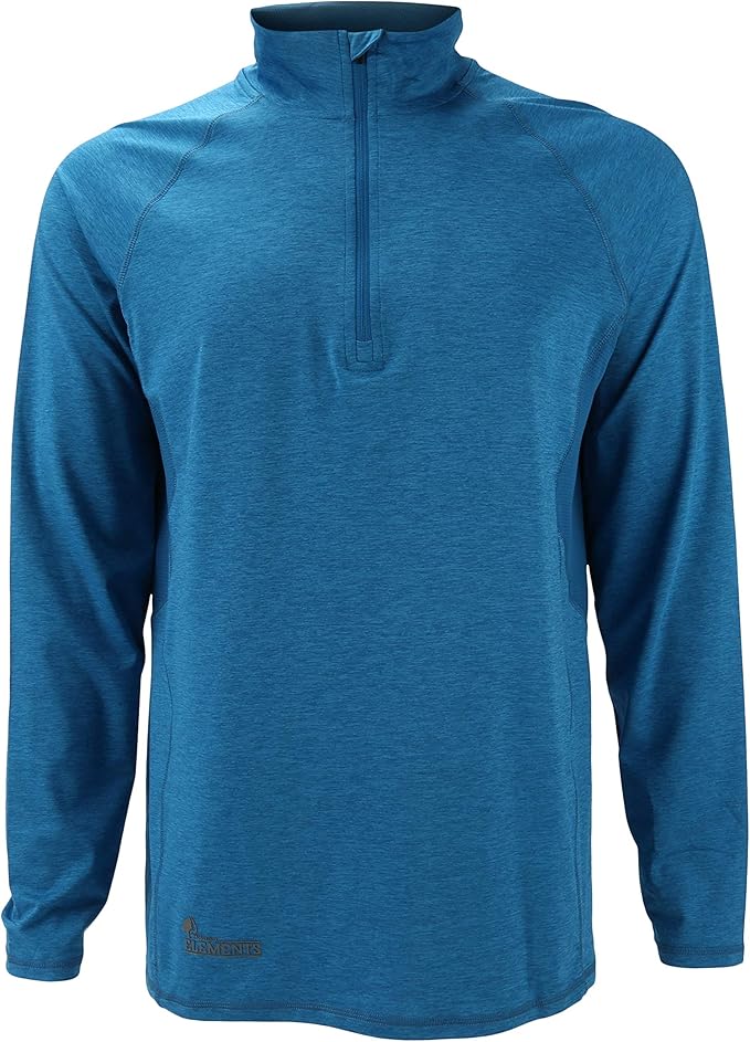 Men's Athletic UPF 50+ Quick Dry Lightweight Long Sleeve Sun Protection Zip Pullover