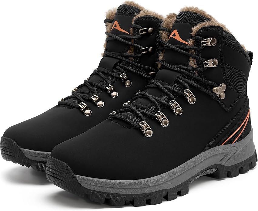 Ecetana Womens Snow Boots for Winter Waterproof Hiking Boots Warm Fur Lined Ankle Booties Non-Slip Outdoor Walking Shoes