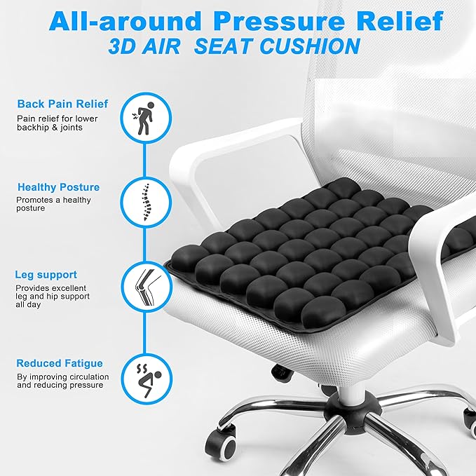 MTGKY Sondor Travel Seat Cushion,Airplane seat Cushion for Long Flight,Portable & Adjustable,Inflatable Cushion for Wheelchair, Travel,Driving,Office Work