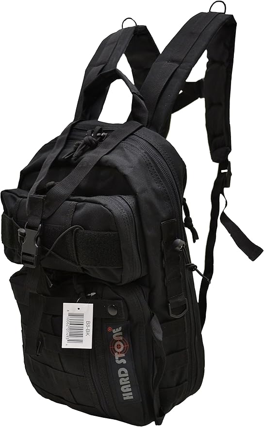 EXPLORER B8-BK Tactical Hydration Pack Ready Backpack with Molle & Chest Strap, Black