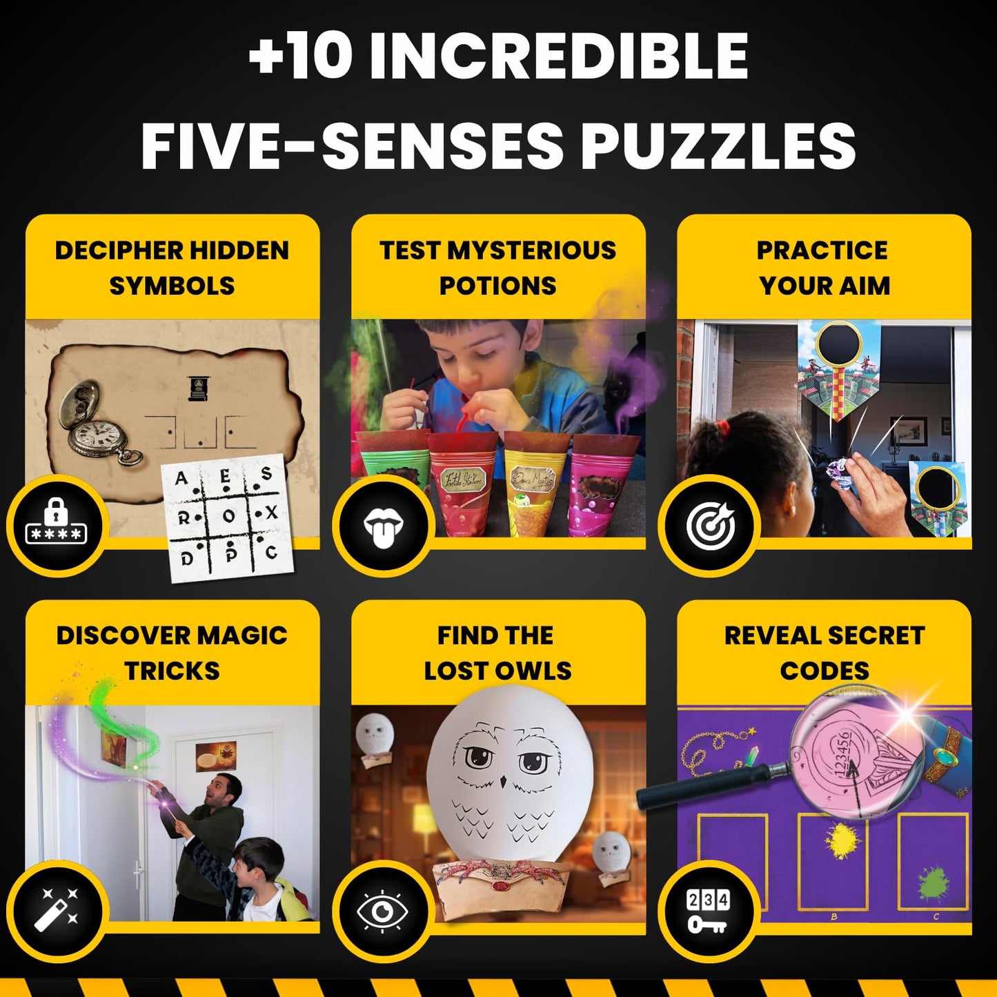 EPIC ENIGMAS | Harry Magic Escape Room | Ages 5 to 12 | 5 Thrilling Enigmatic Rooms | Family Board Game Kids | 1-5 Players