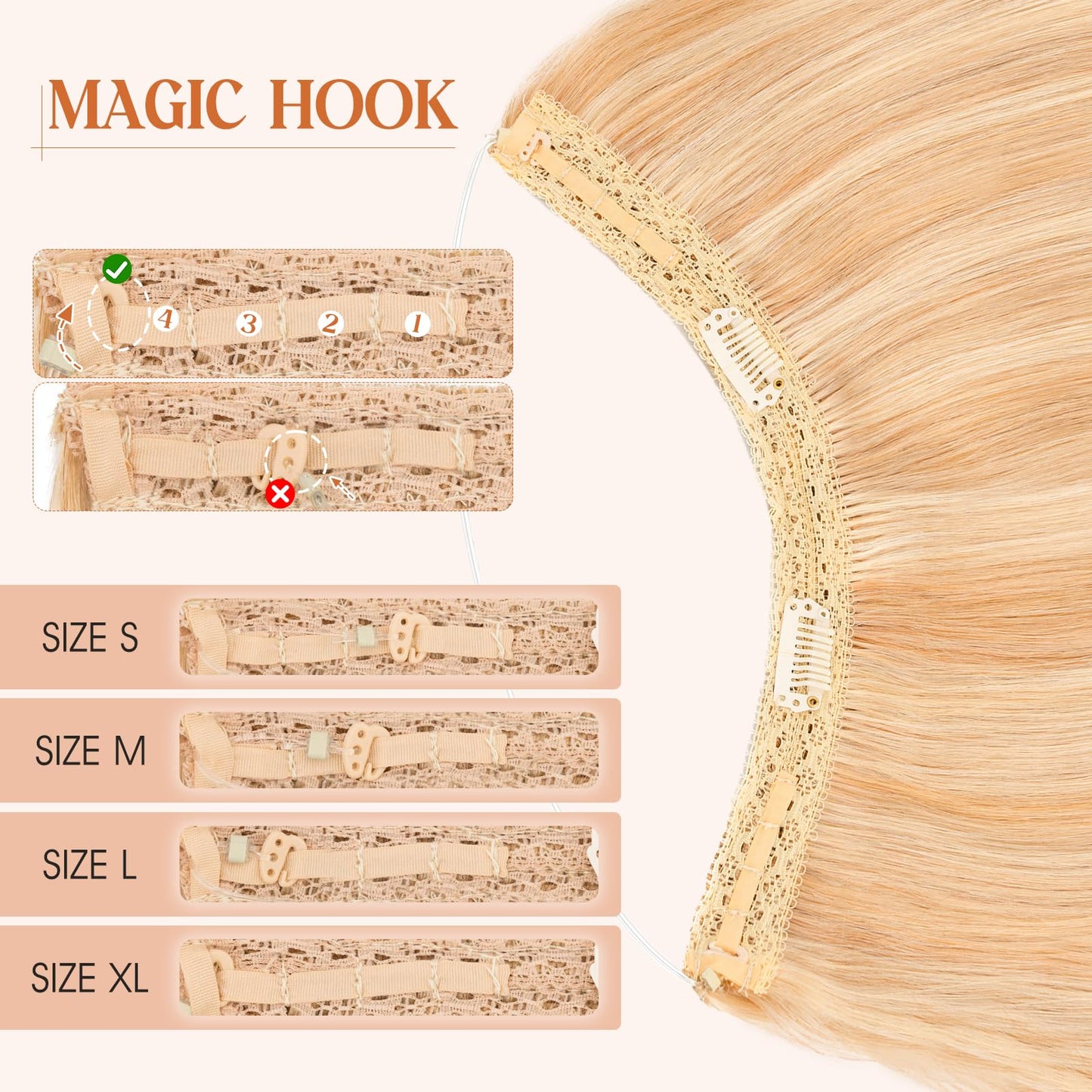 S-noilite Halo Hair Extensions Real Human Hair 14inch Short Straight Halo Hair Extensions for Women Adjustable Ash Blonde/Bleach