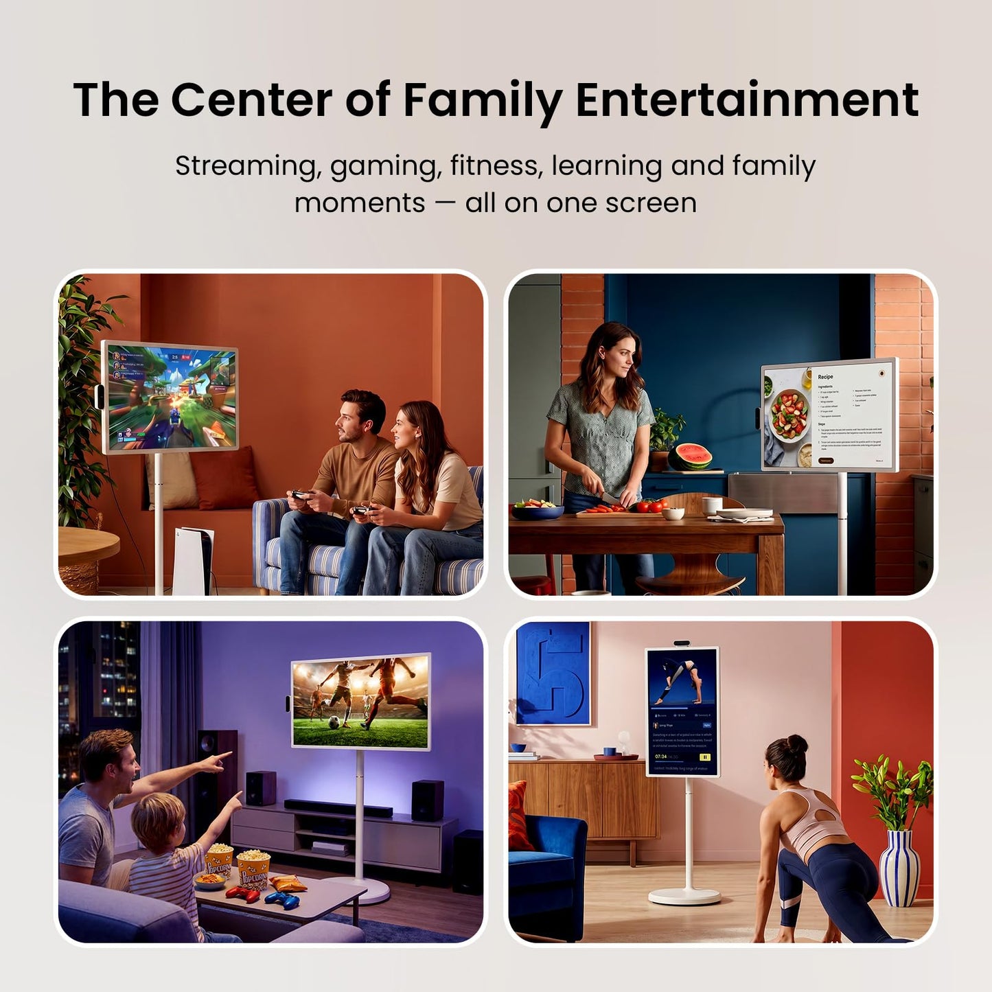 ApoloSign 32'' UHD 4K Smart Portable TV 2nd Gen, 16(8+8) GB RAM+256GB, Android 16, EDLA-Certified, Portable Touch Screen Monitor, Built-in 15000mAh Battery, Full Swivel Rotation, Voice Remote Control