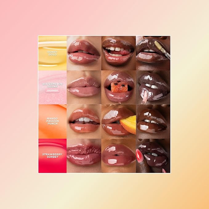 Gisou Honey Infused Hydrating Lip Oil, Nourishing Lip Moisturizer for Dry Lips, 0.27 fl oz (Fresh Honey)