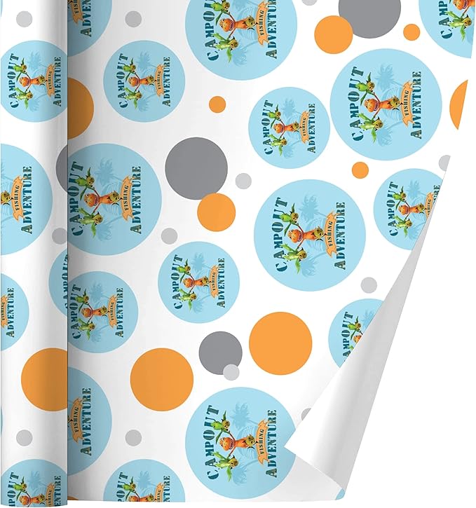 GRAPHICS & MORE Campout Fishing Adventure Dinosaur Train Gift Wrap Wrapping Paper Roll