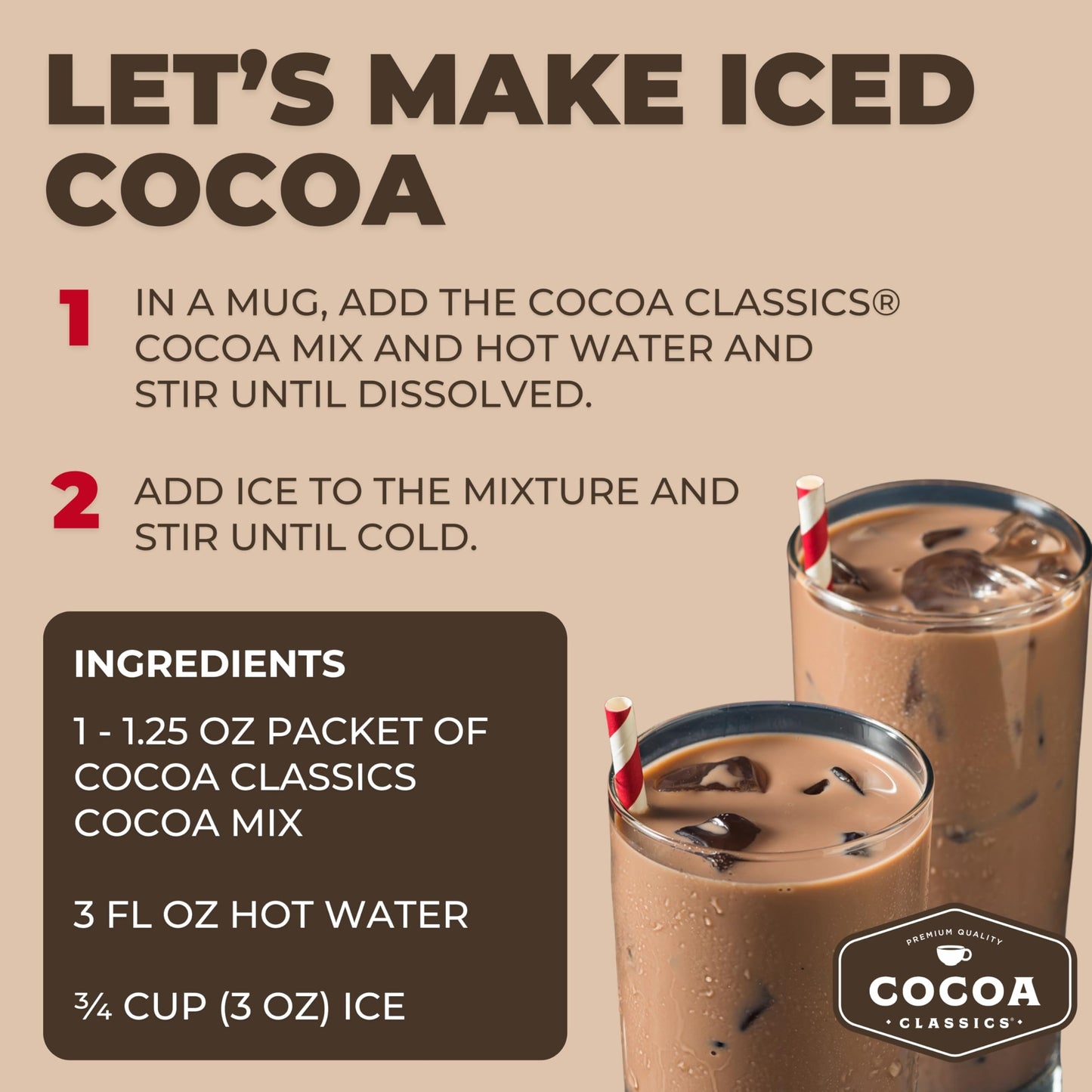 Cocoa Classics Arctic White Cocoa Mix, Hot Chocolate, Made with Nonfat Milk, Just Add Hot Water, Make Hot or Iced Cocoa, Gluten Free, 14.8 oz Pouch (Pack of 1)