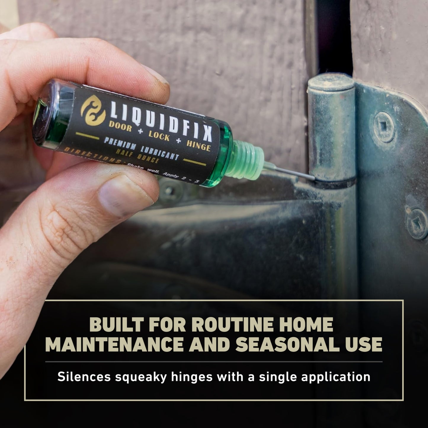 LIQUIDFIX LiquidFix Door, Lock, and Hinge Lubricant | 4 oz Dropper + 0.5 Needle Combo Pack Door & Sliding Long-Lasting Squeaky Oil for Hinges Glass Doors