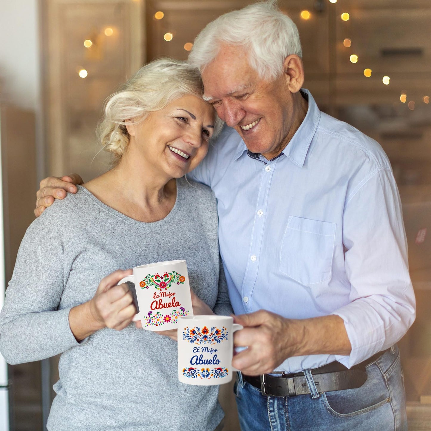 Breezy Valley Grandparents Gifts for Grandma Grandpa from Grandkids - Grandma and Grandpa Birthday Gifts, Regalos Para Abuela Abuelo Gifts In Spanish, Best Grandma Grandpa Coffee Mugs Cup