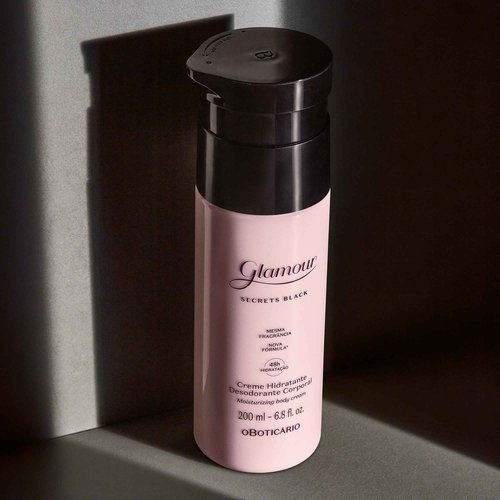 Glamour Secret Black Bundle: Eau de Toilette (2.5 Fl Oz) & Moisturizing Body Lotion (6.7 Oz)