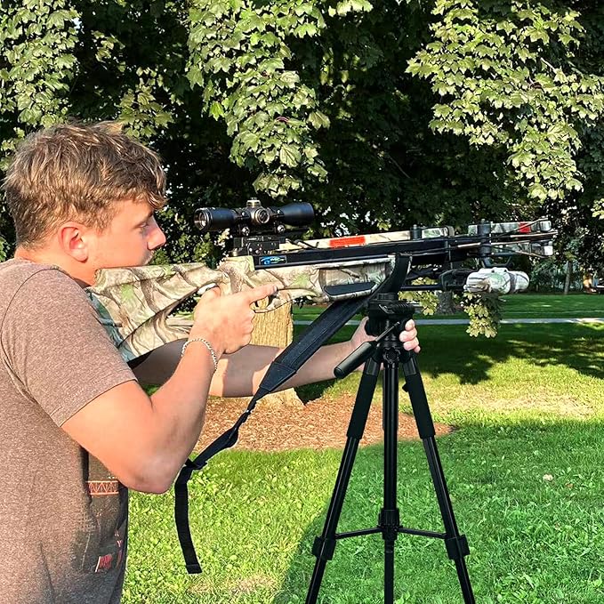 Shooting Stick Tripod Shooting Rest Tripod with V Yoke Bracket V Shaped Gun Rack for Hunting，Aluminum Construction