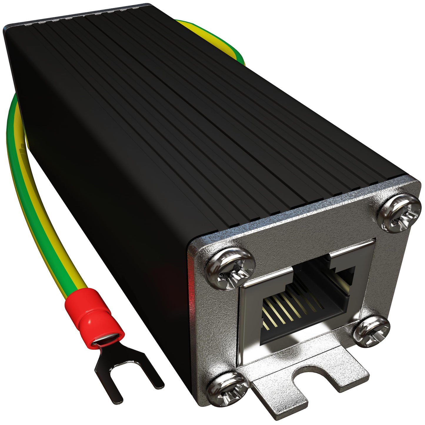 Ethernet Surge Protector / 2.5 Gigabit Poe++ 150W / Gas Discharge Tube + Silicon Avalanche Diode/Mounting Ears/Shielded Rj45 Lig