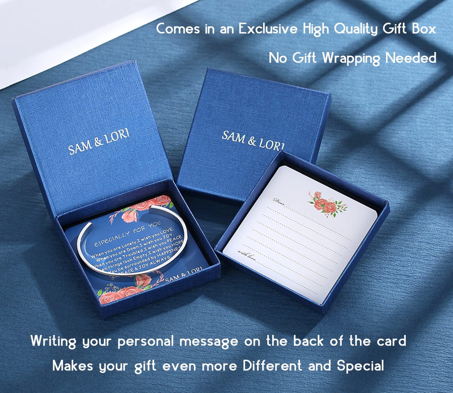 SAM & LORI Gifts for Wife Bracelets for Women Mother Daughter Teen Love Gift Best Friend BFF Long Distance Friendship Love You M