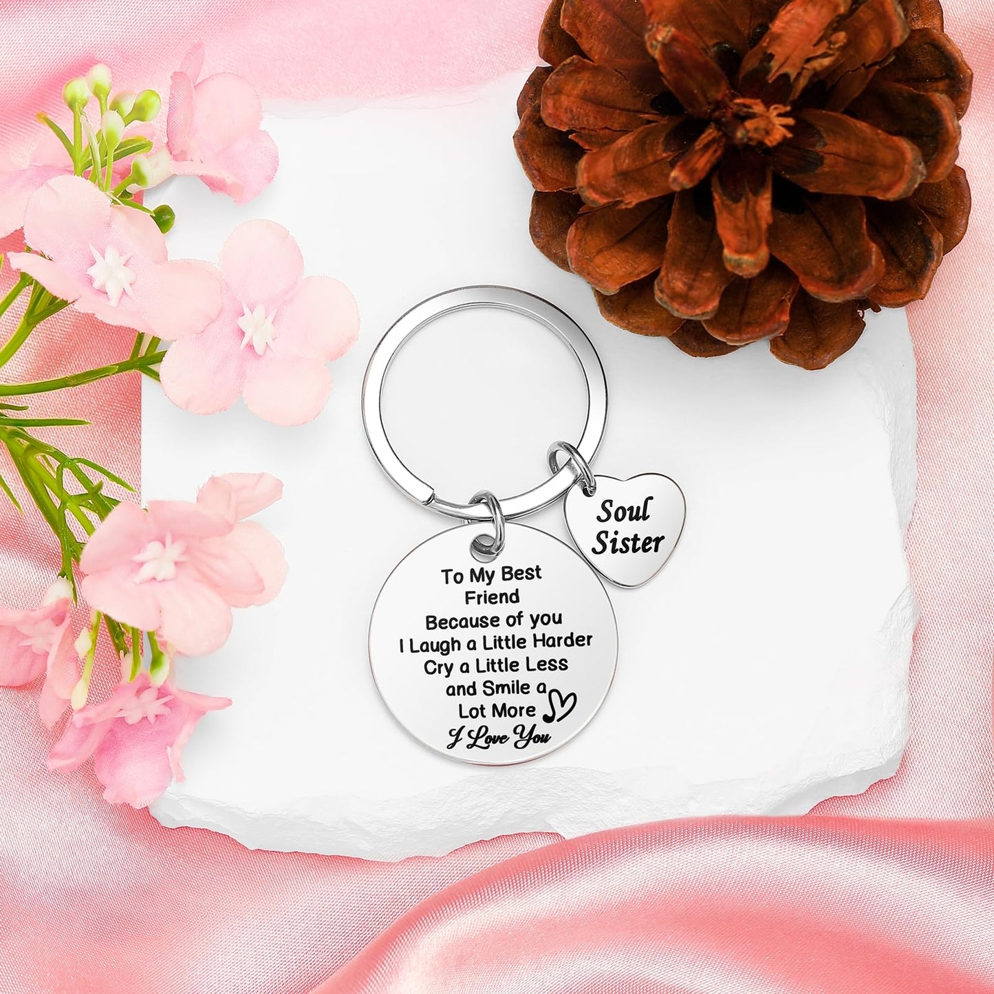 Best Friend Birthday Gifts for Women Friendship Gifts for Women Bestfriend Birthday Gift for Best Friend Woman Bestfriend Gift Ideas with Cup Bag Candle Keychain for Soul Sister Bestie BFF