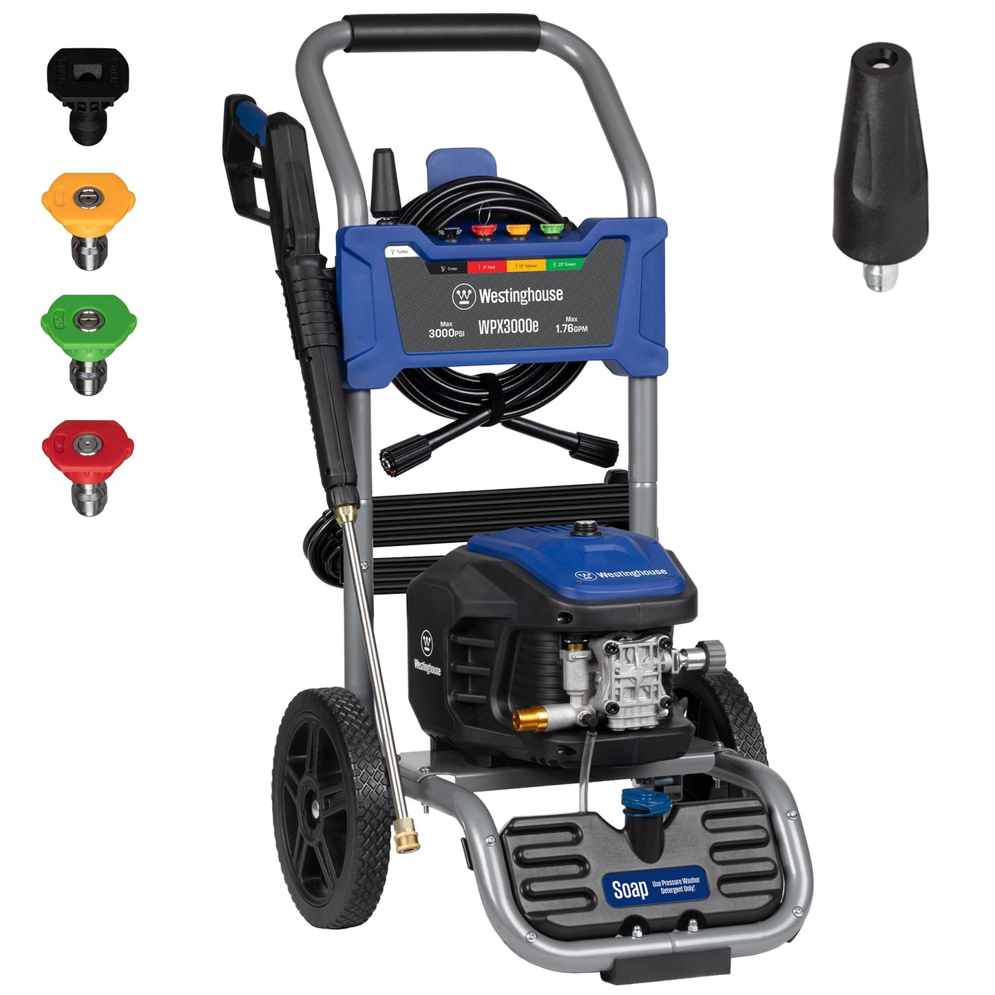 Westinghouse 3000 PSI 1.76 GPM Electric Pressure Washer and 15" 3400 PSI Surface Cleaner Attachment Bundle