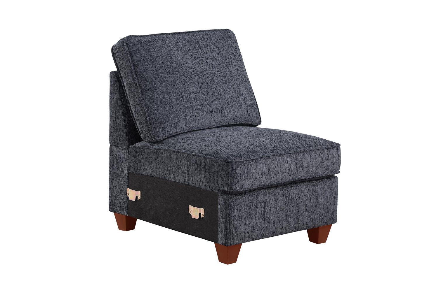 YOPTO 127" L-Shaped Sectional Couch with Movable Ottoman&6 Throw Pillows,7 Seat Chenille Upholstered Sofa W/2 Cup Holder,USB Port&Hidden Storage Box,DIY Combination,for Living Room,Apartment,Dark Gray