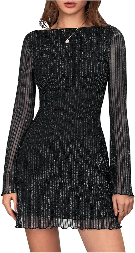 MakeMeChic Women's Cheetah Print Mini Dress Y2k Bell Sleeve Leopard Print Dress Going Out Outfits