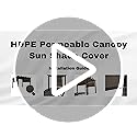 Alion Home Custom HDPE Permeable Canopy Sun Shade Cover Replacement with Rod Pockets for Pergola (16' x 7', Mocha Brown)