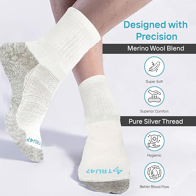TRU47 Grounding & Earthing Products | Grounding Socks | Socks Made With 99.99% Pure Silver Thread