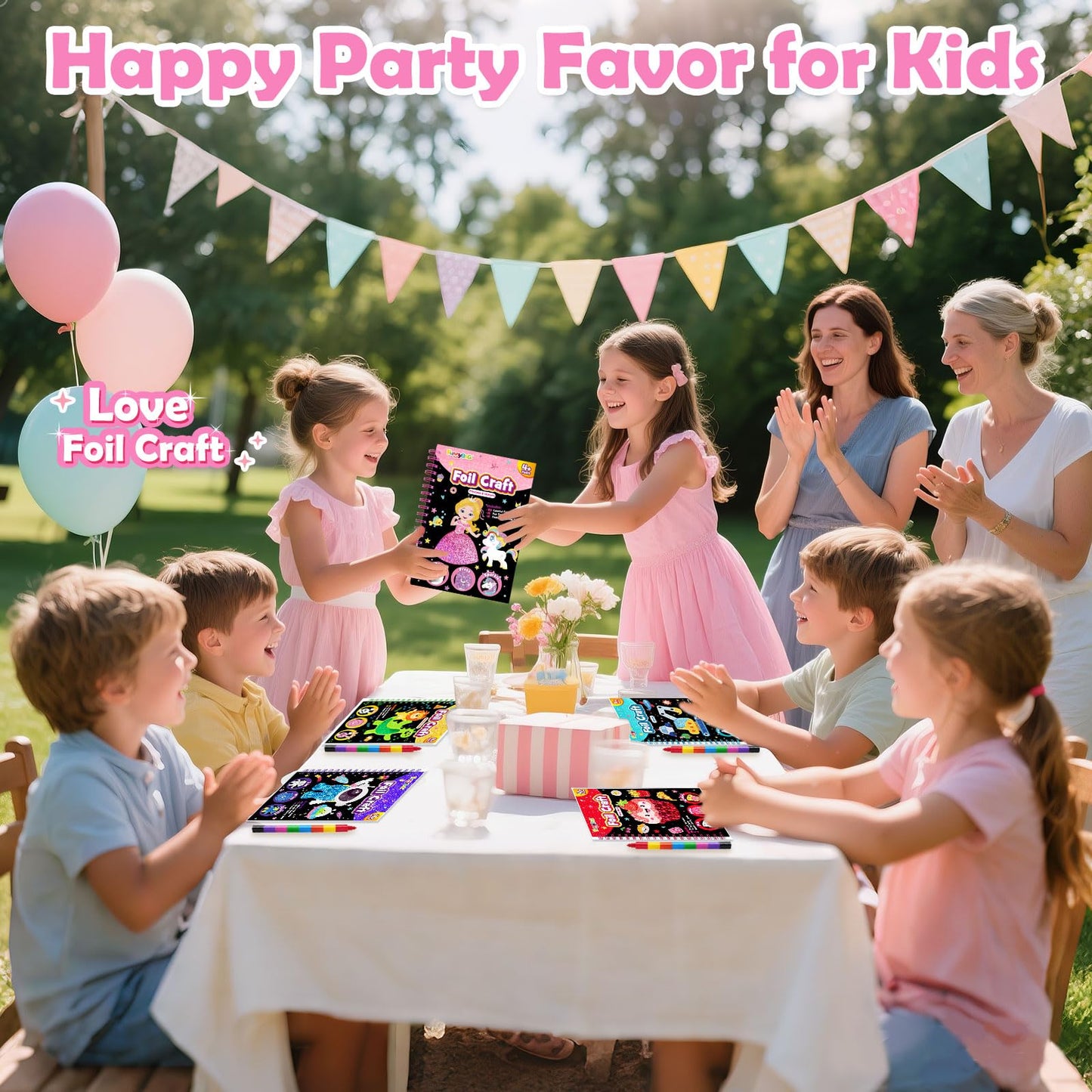 FUNNYB&G Foil Art Craft Activity for Kids - Gift for Girls Crafts for Kids Fun Art Supplies DIY Creative Travel Toy, Birthday Gift Party Favor Toys for Girls Boys 4 5 6 7 8 9 Years Old(Princess)