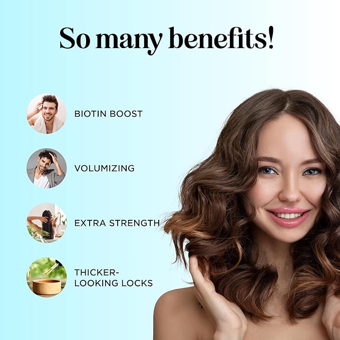 Biotin Conditioner for Thinning Hair - Volumizing Conditioner for Fine Thin & Weak Hair - Sulfate Paraben & Silicone Free with Nourishing Plant Proteins Argan Oil Green Tea & B Vitamins (16 Fl Oz)