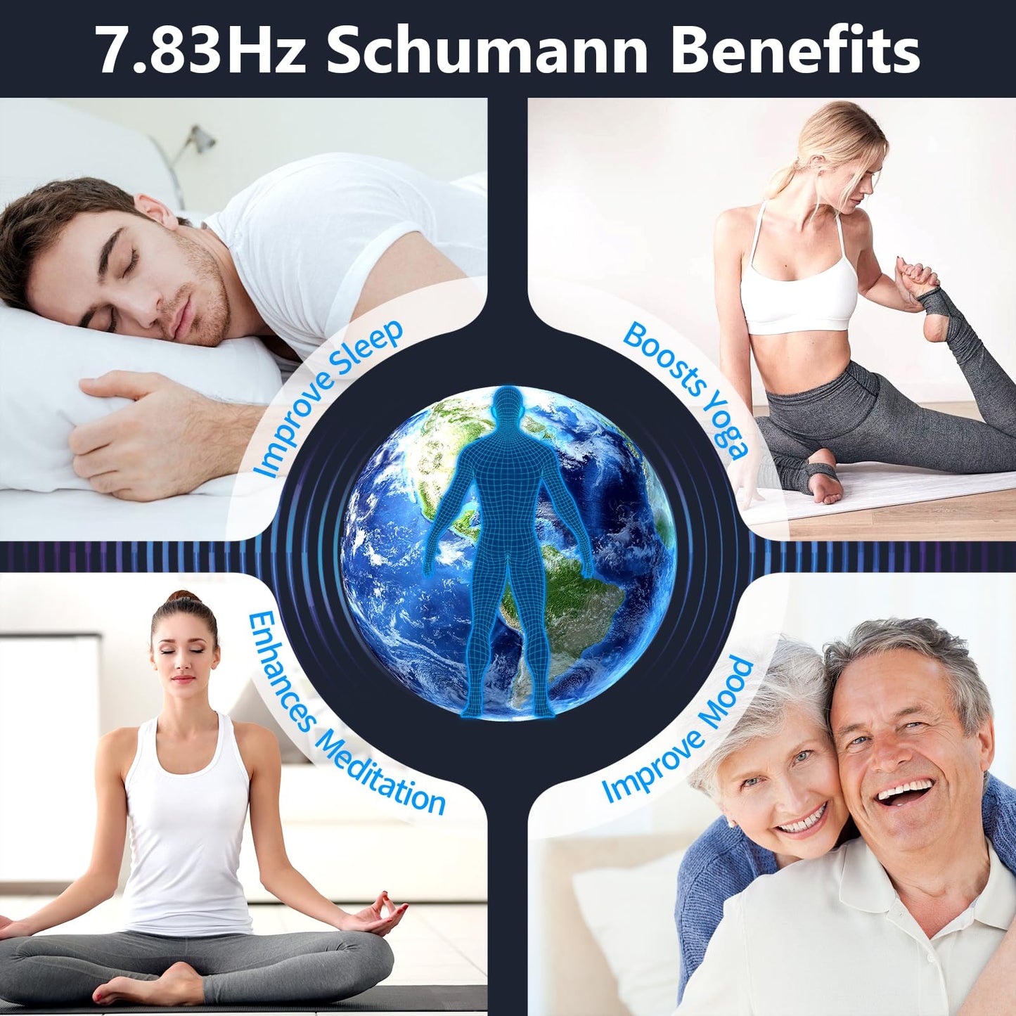 Frequency Generator for Healing – 7.83Hz Schumann Resonance Sound Therapy Device with Acrylic Case for Sleep aid, Meditation, Stress Relief & Yoga (0.01Hz–200kHz)