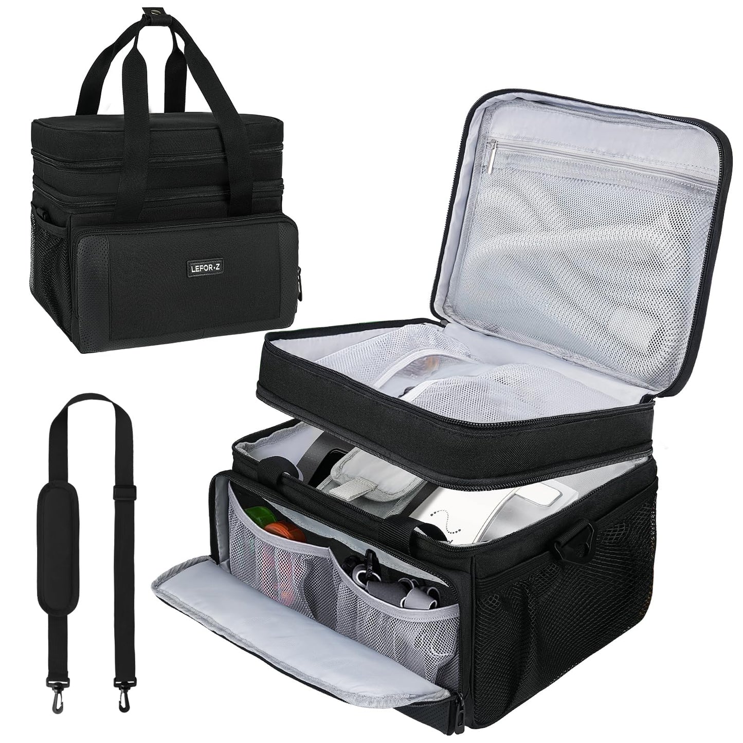 Travel Carrying Bag Compatible with ResMed AirSense 11/10/10 elite,AirStart 10,Philip Dreamstation,3B Medical Luna G3,XT Fit,Portable Storage Organizer Case Fits for CPAP Machine and Accessories