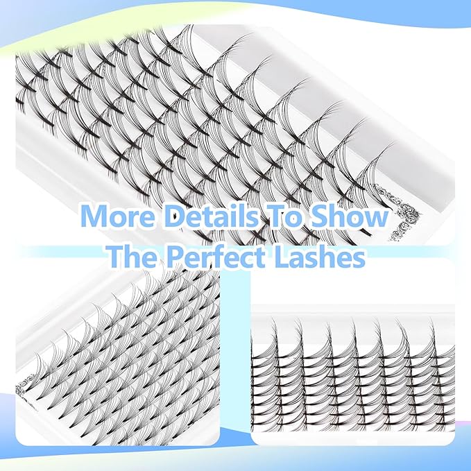 12rows,120pcs 10D Premade Volume Fans Eye Lashes Extensions Thickness 0.07mm D Curl Black Soft Individual False Eyelashes Makeup Fake Lashes Cluster 8-18mm to Choose (11MM)