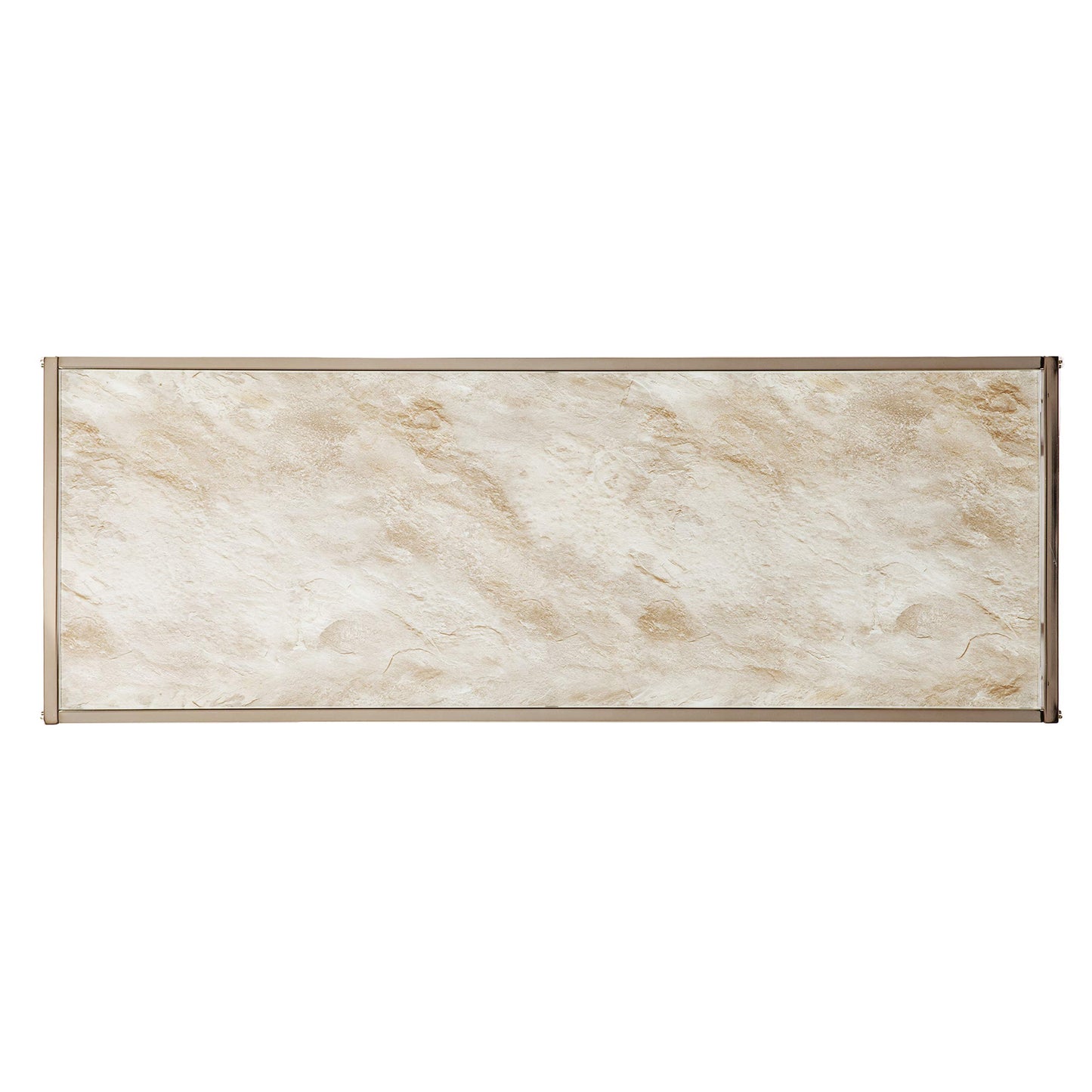 SEI Furniture - Simondley Faux Marble Console Table - Transitional Design, Champagne Metal and Glass - Ideal for Entryway, Living Room (CK1125003)