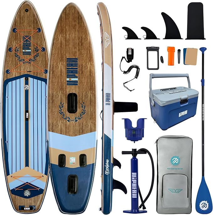 Niphean (Extra Large) Inflatable Paddle Board, SUP for 2+1 People/Family and 4-Layer Insulated Paddle Board Cooler Box
