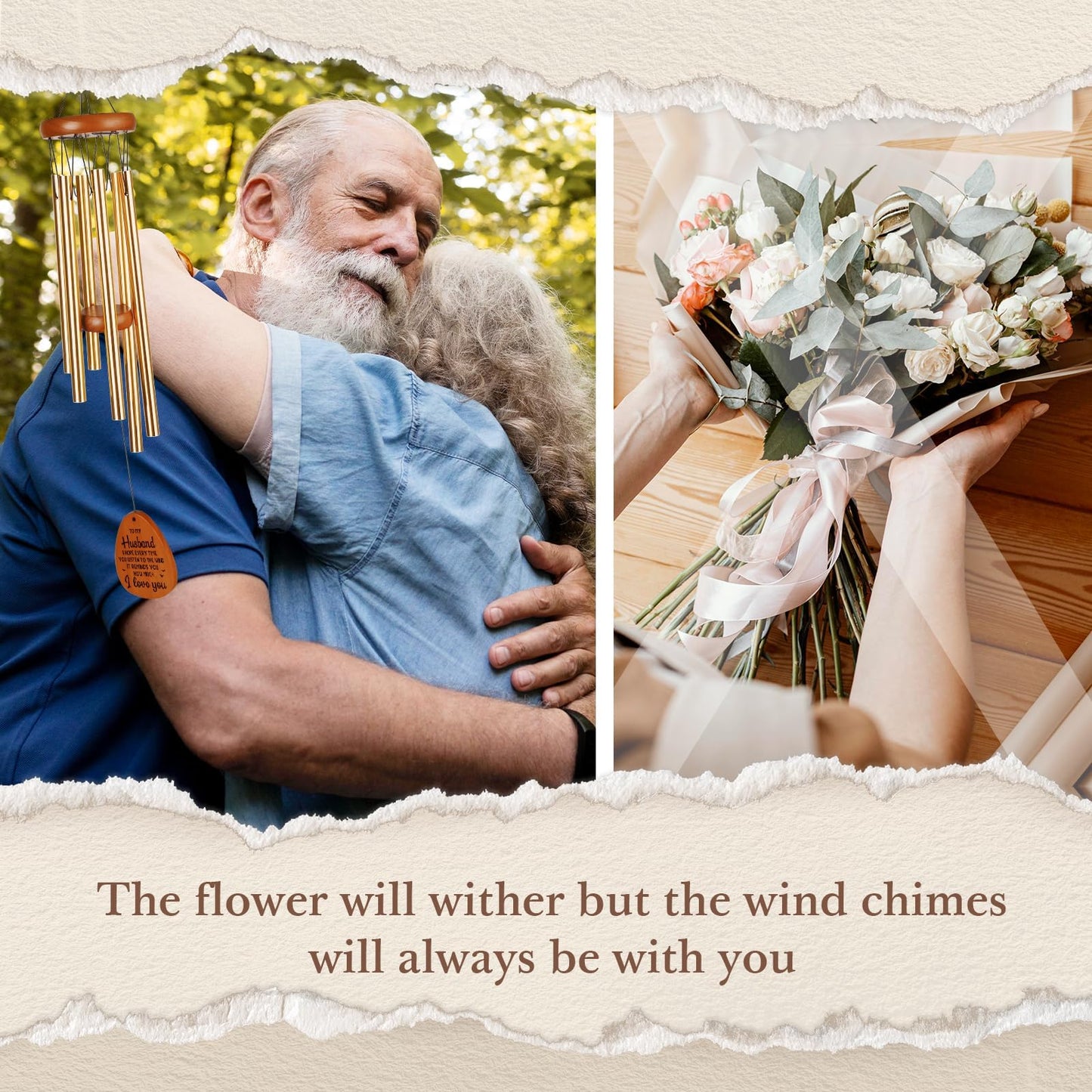 Gifts for Husband, Husband Wind Chimes, Father‘s Day Gift for Husband, Birthday Gift for Husband from Wife. Love Reminder Gifts for Birthday Wedding Anniversary Valentine's Thanksgiving Christmas