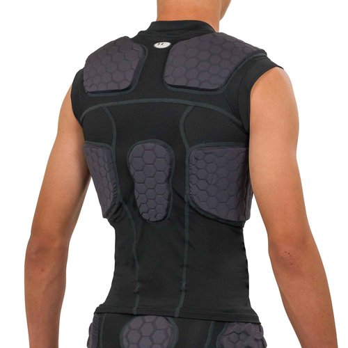 Under Armour Gameday Pro 5-Pad Top, Youth Padded Compression Shirt Football